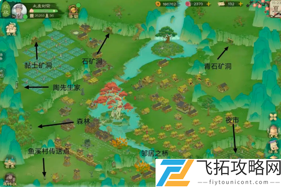 桃源记2地图资源及商人点位一览