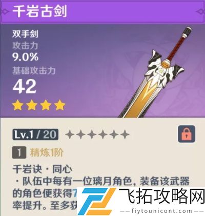 原神千岩古剑适合哪些角色使用？-分析适合的搭配与输出
