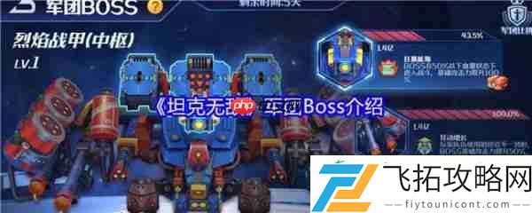 坦克无敌军团Boss介绍