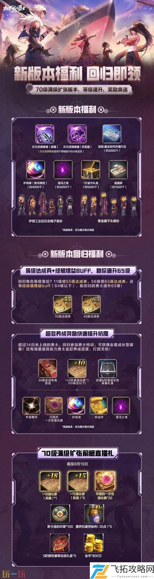 DNF地下城与勇士手游70级新版本回家指南！新版本内容福利一览！
