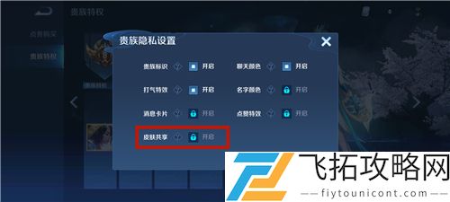 王者荣耀贵族V10怎么共享皮肤给别人