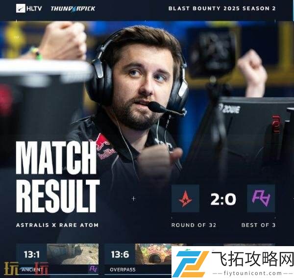 BLAST赏金赛S2次日赛果！NAVI晋级16强阶段