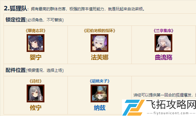 幻书启世录狐狸队阵容搭配推荐
