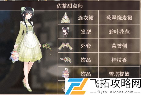 奇迹暖暖佐茶甜点师高分搭配攻略