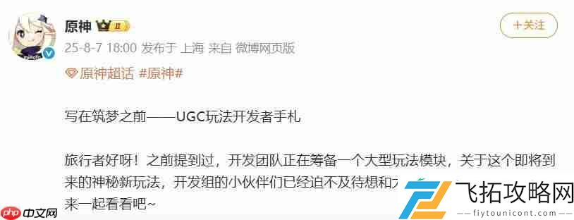官方发布开发者手札