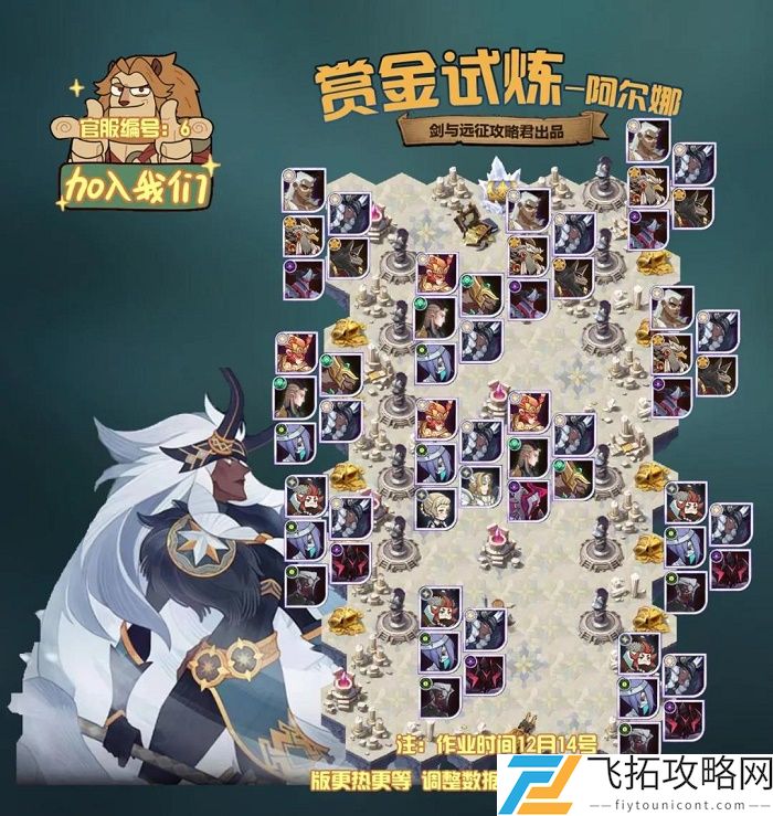 剑与远征阿尔娜试炼之地攻略图阵容