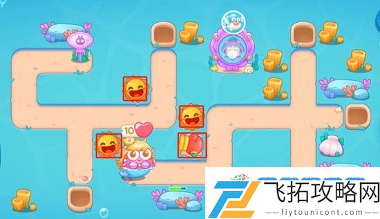 保卫萝卜4海的闺女第104关怎么过 海的闺女第104关无伤金萝卜通关攻略