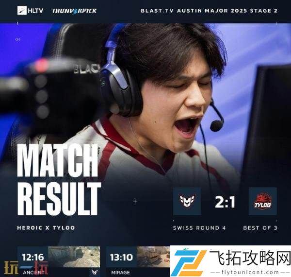 BLAST.tv奥斯汀Major第二阶段第三日赛果！TYLOO结束本次征程！