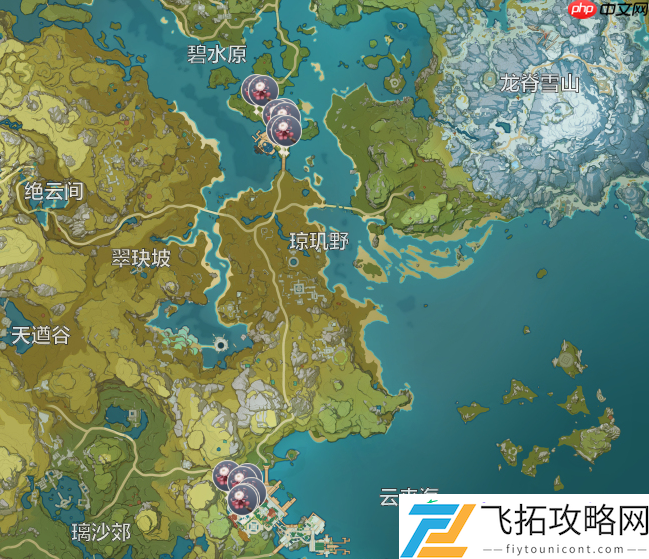 原神霓裳花分布图