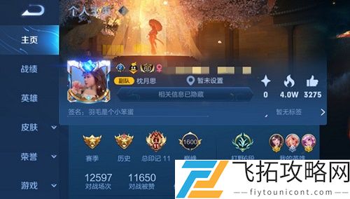 王者荣耀主页四角星星是什么东西