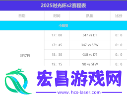 2025英雄联盟时光杯S2比赛日程安排