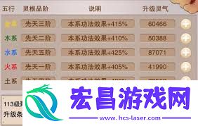 修真游戏中灵根升级方法