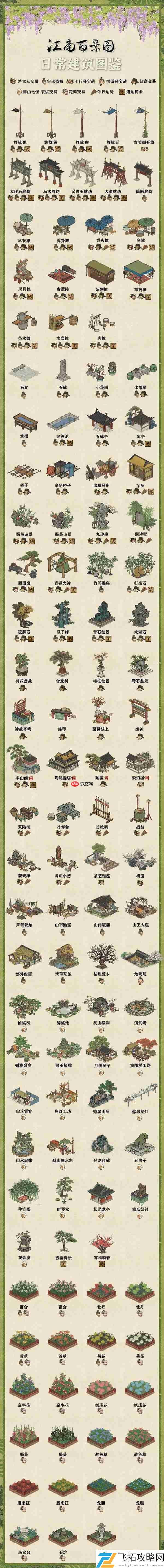 江南百景图日常建筑图鉴大全