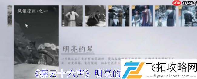 燕云十六声明亮的星任务超详细通关指南