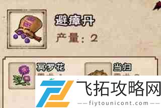 烟雨江湖丹药配方炼丹材料大全攻略