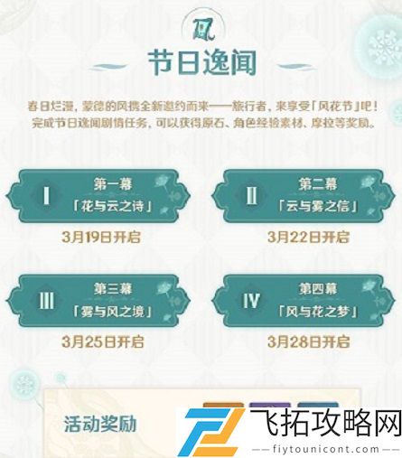 原神风花节时间活动详情