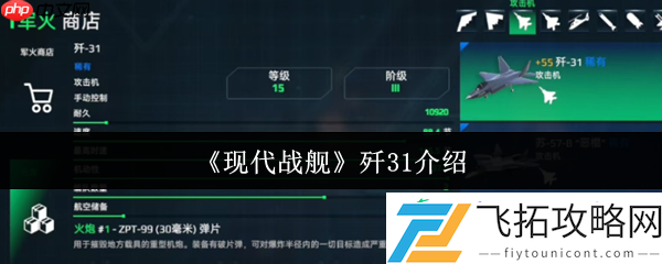 现代战舰歼31介绍