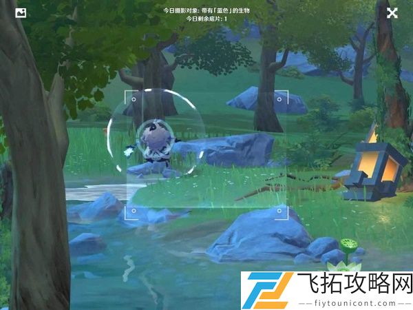 原神福至五彩蓝色生物在哪拍照