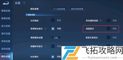 王者荣耀战绩怎么不让别人看到里面的页面