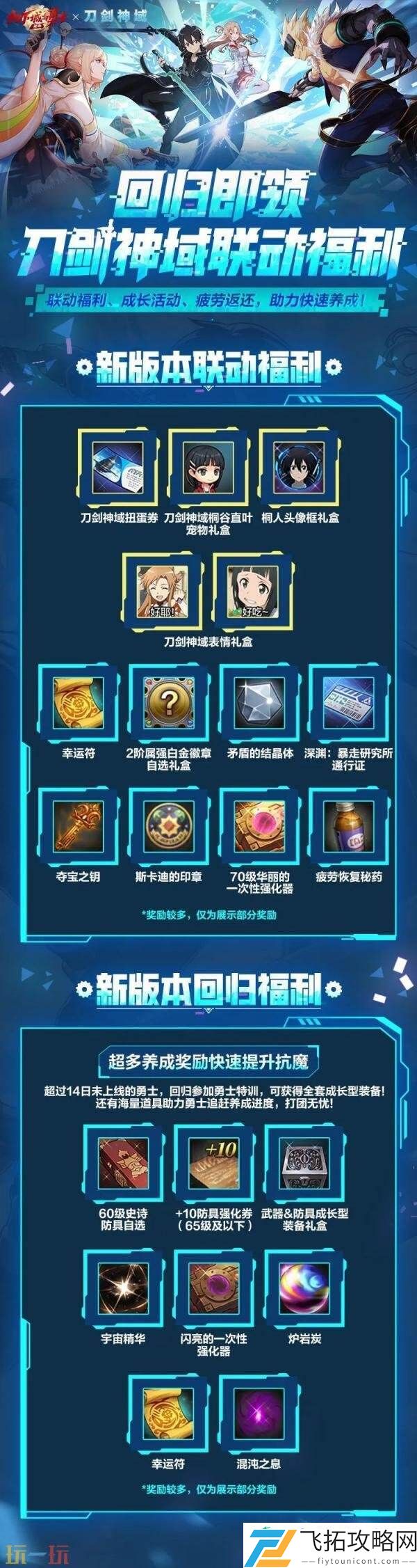 DNF地下城与勇士手游×刀剑神域联动开启！一系列主题好礼免费获得