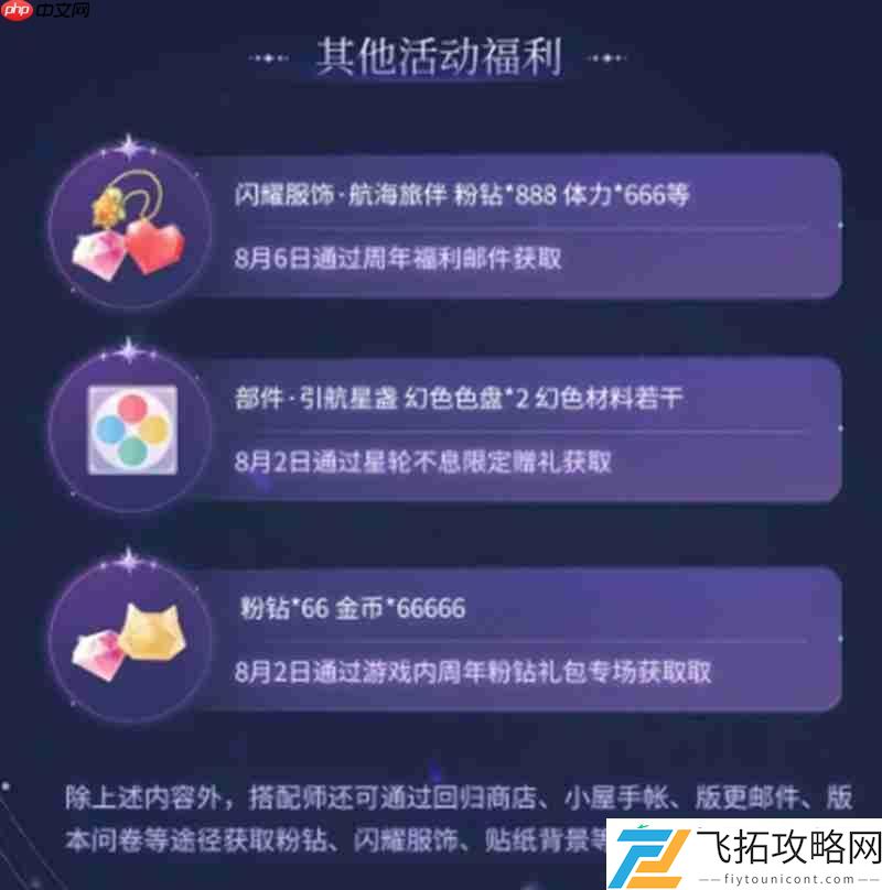 六周年庆典福利详细介绍