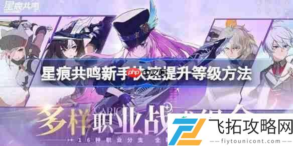 星痕共鸣新手快速提升等级方法